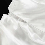 Elegant Female Casual Satin Mini Skirt Women Korean Fashion High Waist A-line Vintage White Balloon Skirt Sweet Women NTJ8