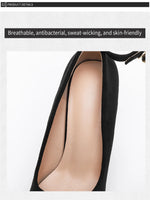 2026 Plus Size 43 Elegant Black Ankle Strap Platform Pumps Sexy Spike High Heels Shoes Women Classic Apricot Office Lady Shoes