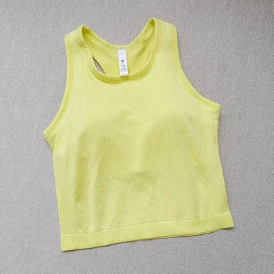 Sports Short Vest Sleeveless, Breathable, Sweat-Absorbent, Wearing Running and Fitness Training Yoga Clothes.