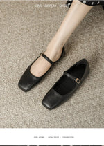 2025 Elegant Woman Square Toe Lolita Lady Barefoot Boat Gold Flats Elegant Soft Sole Ballerina Party Mary Jane Shoes