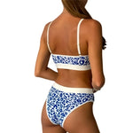 Women V-neck Bra And Panties Set Low Waist Panties Female Sexy Lingerie Set Leopard Print Cotton Bra Sport Underwear Set
