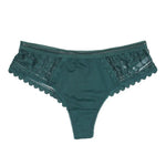 Brazilian Style Ice Silk Lace Girl Panties Hollow Out Sexy Low-rise Women's Hipster Cool Underwear Thong Briefs Lingeries Tanga