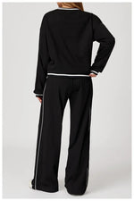 Women's Seamless Yoga Set Long-sleeved Top Pants Tracksuit Running Fitness Sports Set High Waist Slim-fitting Suit