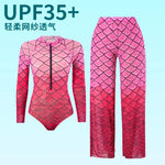 2025 New Sexy Print One Piece Swimsuit Women Swimwear Monokini Long Sleeve Bathing Suit Female Bodysuit Surfing Swim Wear Beach