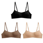 3Pcs/Lot Women Seamless Square Neck Bra Wireless Smooth Invisible Bralette Sexy Lingerie 1/2 Cup Non-detachable Brassiere S-XL