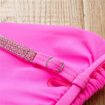 Diamond Swimwear Women 2025 Sexy Pink Micro Bikini Brazilian Black Rhinestone Thong Swimsuits Beach Push Up Bathing Suit Biquini
