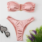 Sexy U Shaped Bandeau Bikinis Sets Mujer Strapless Swimwear Women Gold Swimsuit Bathing Suit Biquinis Brazilian Bikini Swim 2026