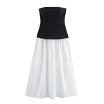 Foridol White Black New in Long Dress Women Summer Off Shoulder Strapless Casual Party Beach Midi Dress 2025 Elegant Sundress