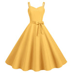 Womens Sleeveless Dress 1950s Housewife Evening Party Prom Dress Temperament Womens Dresses Female Holiday Loose Beach Dresses
