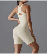 Yoga Set 2PCS Sports Suit seamless sports vest Women Nude tight-fitting Gym running Shorts Fitness Tracksuit Workout Sportswear