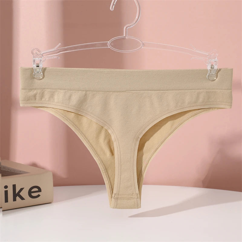 3PCS Seamless Women's Lingerie Female Thongs Sexy Underwear Low-Rise Underpant Women's Panties Intimates Bikini Briefs S-XL