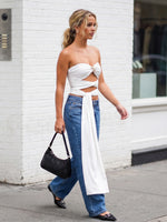 2026 Fashion Women's Tube Tops Stylish Hollow Out Tie-up Tassel Strapless Tank Tops Summer Sexy Party Date Night Vest