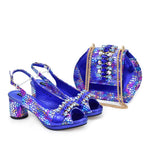 DoershowAfrican fashion Italian Shoes And Bag Sets For Evening Party With Stones SILVER Italian Handbags Match Bags! HFG1-1