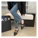 Pointy Mary Jane Shoes for Women 2026 Summer Model with Skirt Small Leather Shoes Retro Chunky Single Shoes for Women