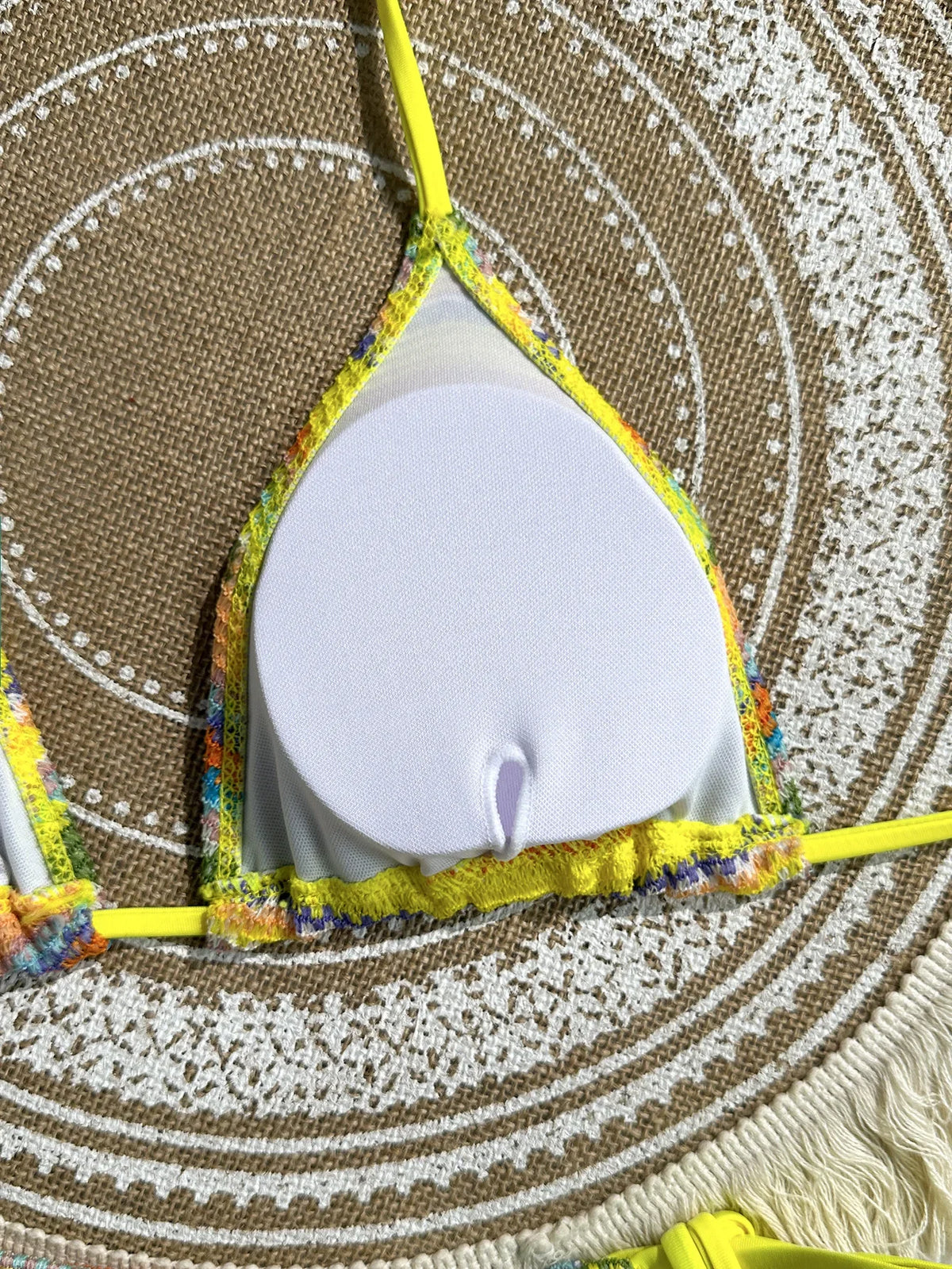 Sexy Coffee Striped Knitted Bikinis Sets 2026 Women Holiday Drawstring Side Skirt 3 Piece Swimsuit Summer Bathing Suit Swimwear