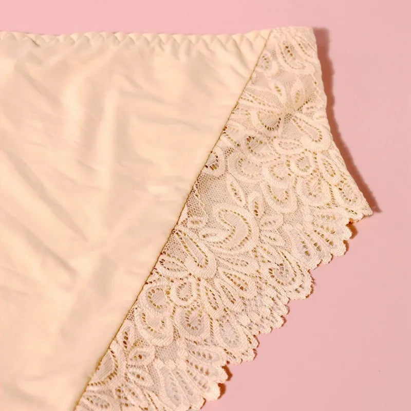 Beauwear Women Luxury Sexy Lace Panties Floral Transparent Nylon Breathable Briefs Underwear Female Bragas Pretty Lingerie