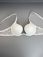 Polka Dot Mesh Sexy Push-Up Bra, Popular in Europe and America, Thin on Top and Thick on Bottom, Deep V Seductive Bra