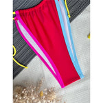 Splicing Wrap Around Bandage Halter Bikini Female Swimsuit Women Swimwear Two-Pieces Bikini Set Bather Bathing Suit Swim V3882