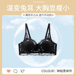 MOYISU Summer Day Lingerie Women's Big Chest Small Traceless Top Lift Breast Anti-sag Ultra Thin Breathable Lace Bra Cover