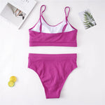 0XL - 4XL 7 Colors Bikini Plus Size Large Size Swimwear Women Swimsuit Female Two-Pieces Bikini Set Bather Bathing Suit V3774B