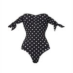 Women's Polka-Dot One Piece Swimsuit with Skirt 2025 Sexy Monkini Trendy Swimwear for Summer Beach Lovers Bathing Suit
