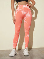 47 Color Marbling Tie-Dye Seamless Yoga Pants Sports Leggings Women Running Fitness High Waist Gym Leggings Women Workout Tights