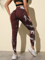47 Color Marbling Tie-Dye Seamless Yoga Pants Sports Leggings Women Running Fitness High Waist Gym Leggings Women Workout Tights