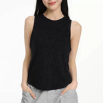 Women's Summer Lightweight Printed Loose Sleeveless Yoga Vest I-Shaped Sports Top