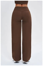 Wide-leg Pants Women Bell-bottoms High Waist Yoga Pants Workout Gym Leggings Naked Feel Pilates Running Cycling Sports Trousers