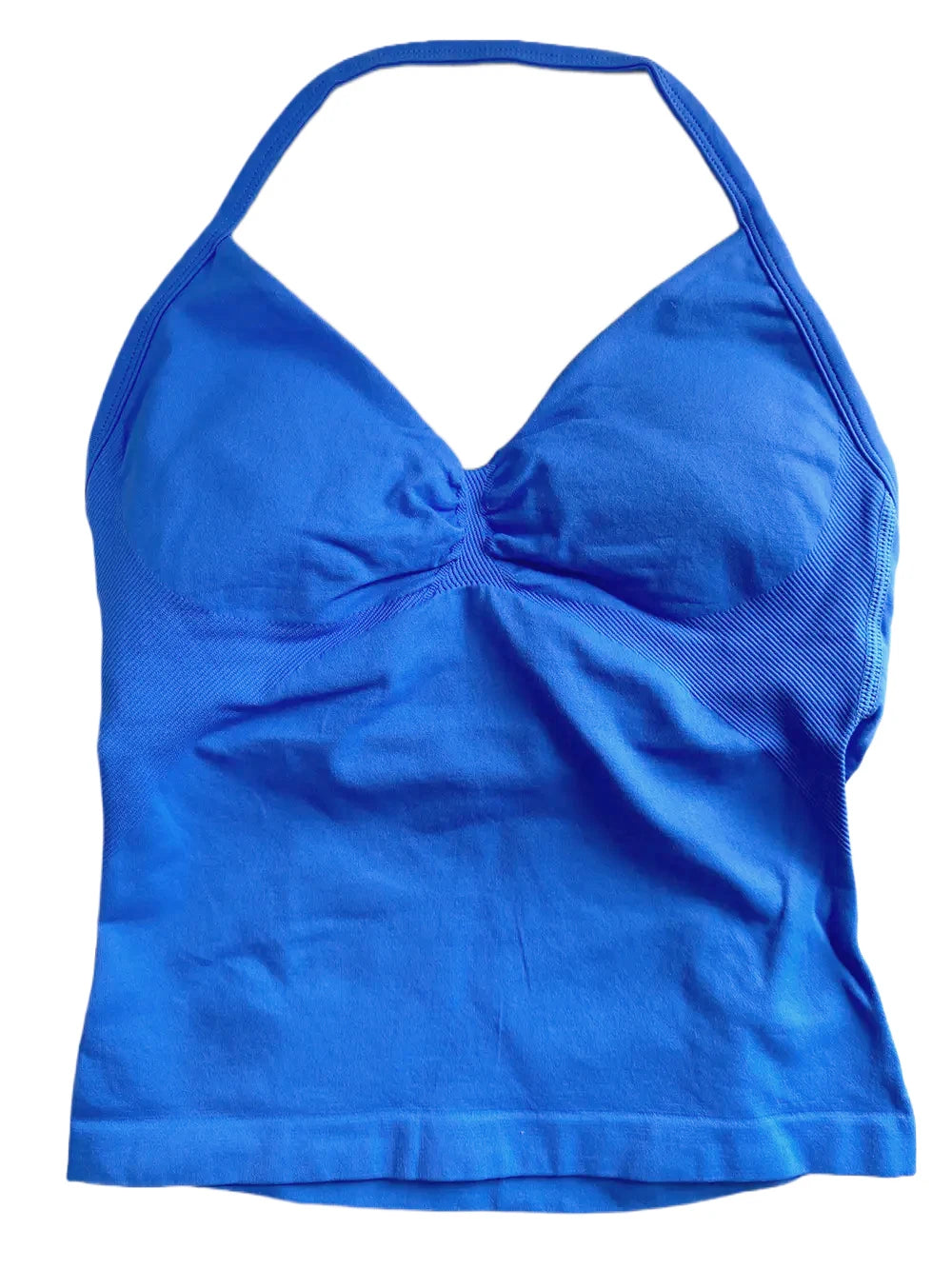 Longline Gym Top Women Clothes Sports Shirts Yoga Crop Top Vest Sports Bra Padded Halter Fitness Backless Workout Tank Top Woman