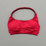 HISTELLO Impacts Sports Bra Women Seamless Yoga Halter Top High Support Push Up Open Back Gym Wear Workout Fitness Underwear