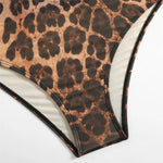 S - XXL New Sexy With Shorts Leopard Long Sleeve One Piece Swimsuit Women Swimwear Female Padded Bather Bathing Suit Swim V7348