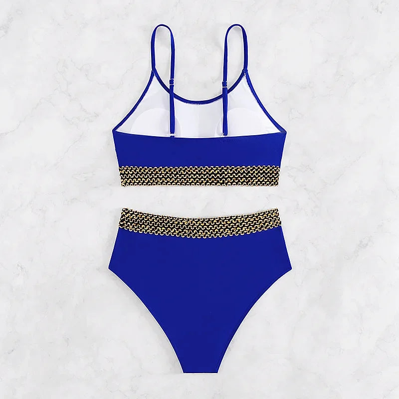 Sexy High Waist Bikini Black 2026 Women Swimsuit Two Pieces Swimwear Female Bikinis Set Purple Bathing Suits Brazilian Biquini