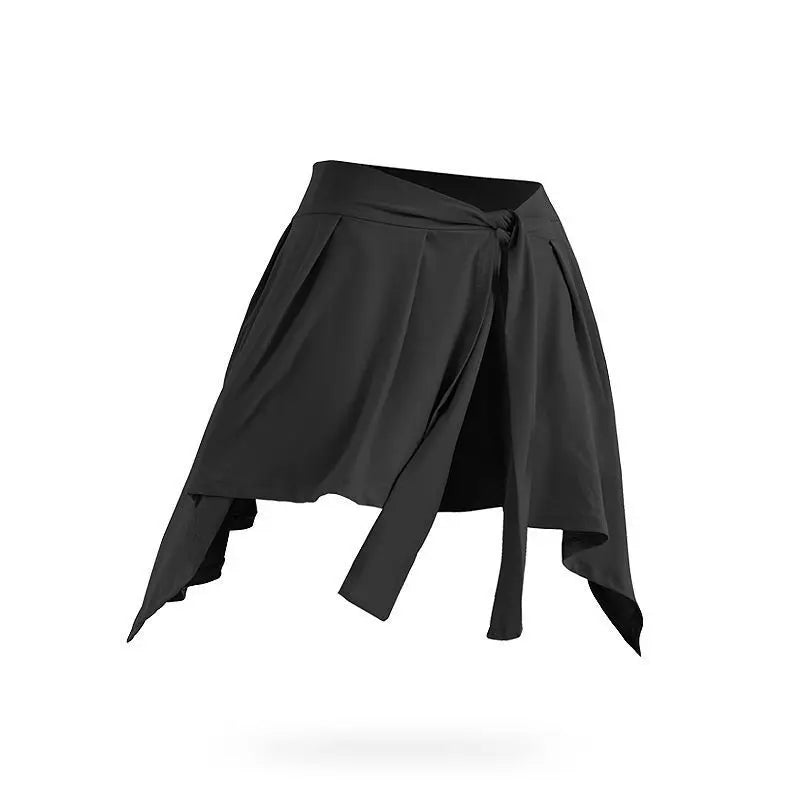Women Tennis Self-Tie Sports Skirts Athletic Yoga Skirt Long Strap Hip Covering Fitness Wrap Cover Up Anti Glare Ballet Skirt
