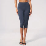 NCLAGEN Sport Leggings Women High Waist Yoga Capris Tight Slim Fit Mid Length Running Sports Pants For Outdoor Fitness Workout