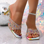 2026 Summer New Large High Heel Sandals Stiletto Comfortable Gold 43 Buckle Decorative Women's Shoes