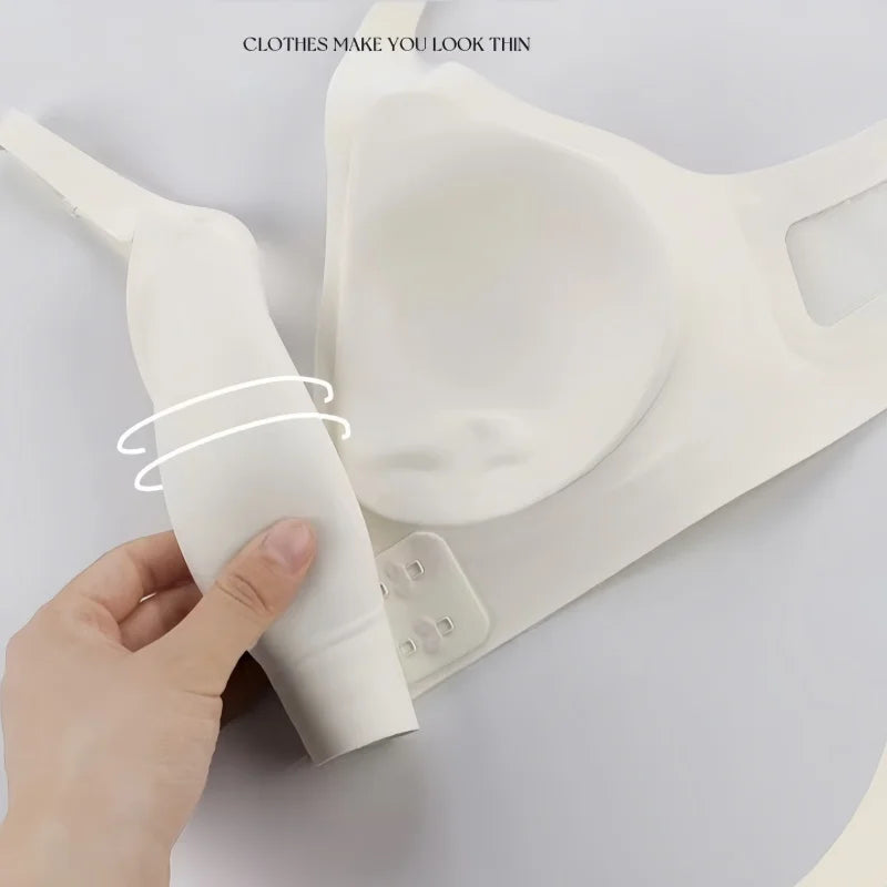 4Pcs/Set Seamless Bras For Women Non-wire Bra Push Up Deep V Underwear Female Invisible Padded Brasiere Sexy Lingerie