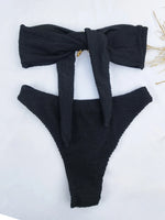 2026 Bandeau Bikinis Starfish Swimsuit Women Sexy Padded Swimwear Female Solid Beachwear Bathers Bathing Swimming Swim Suit