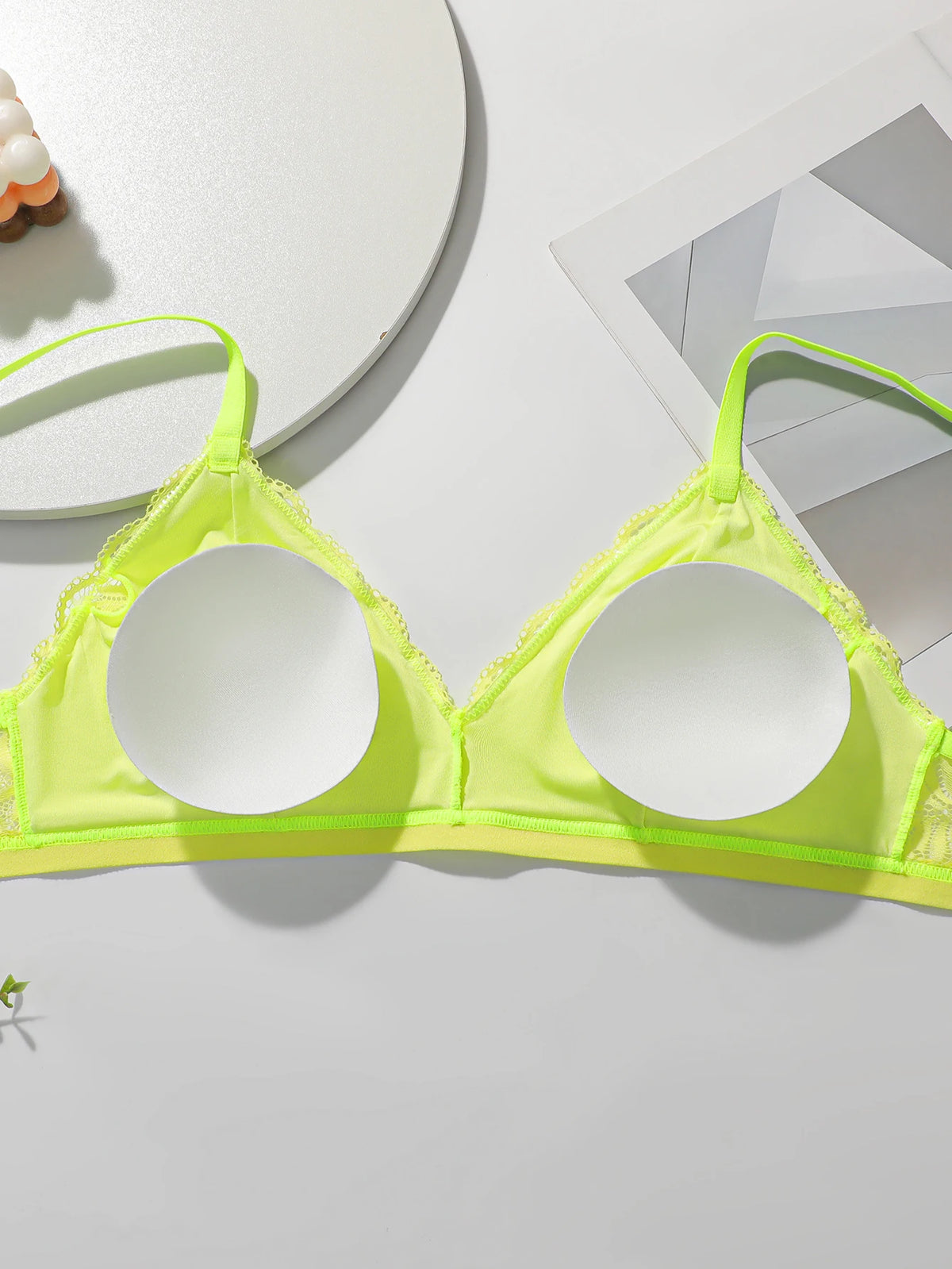 1 pcs fashionable bright color set spicy bra sexy Lingerie women's New lace party underwearMR2953