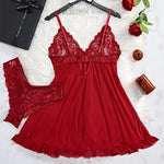 Sexy Lingerie Triangle Panty Set Women's Night Dress Erotic Underwear Lace Transparent Underpants Sexy Thong Plus Size Briefs