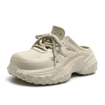 2026 New Leisure Platform Clogs For Women Men Summer Street House Shoes Soft EVA Lace-up Style Slippers Couples Beach Sandals