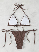 Sexy Triangle Micro Bikini 2026 Women Swimsuit Two-pieces Swimwear for Female Beach Wear Lace Up Bikinis Sets Thong Bathing Suit