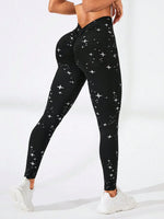 Trendy Starry Sky Sportswear Woman Gym Yoga Pants Seamless High Waist Women Sports Leggings Tummy Control Squat-Proof