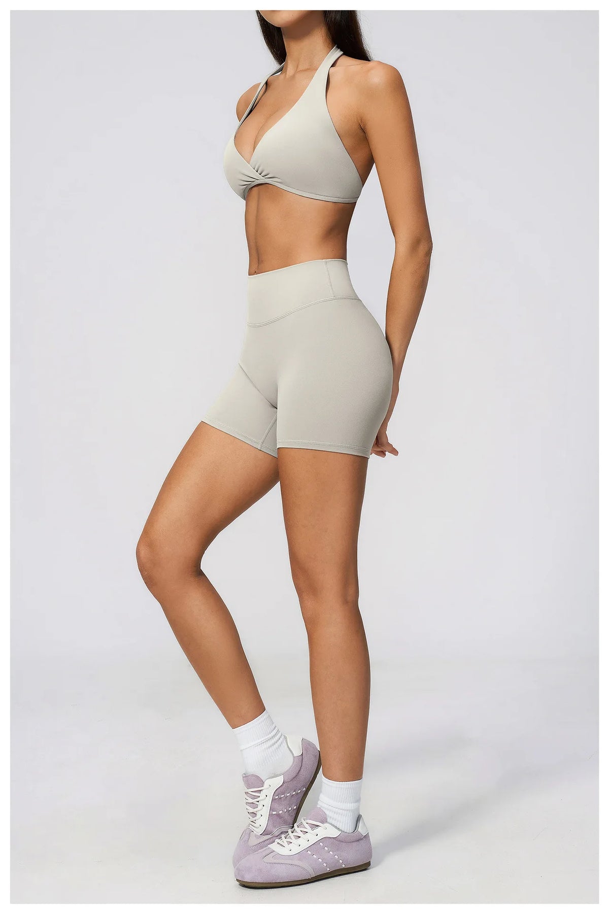 Summer Yoga Sets Women Front Cross Sports Bra Exercise Suits Outwear Lifting Buttocks Abdominal Compression Shorts Fitness Set