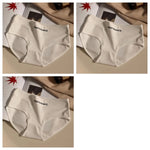 3Pcs/Set Women Soft Cotton Panties Mid Waist Briefs in Warm Tan Minimalist Intimates Breathable Stretch Underwear Size M-2XL