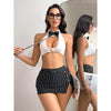 Sexy women's lingerie set, passionate nightclub uniform temptation three-piece set, sexy body lingerie for women maid outfit
