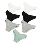7Pcs/Set Cotton Panties Low Rize Panties For Women Breathable Underwear Female Underpants Sexy Lingerie V-waist Briefs M-2XL