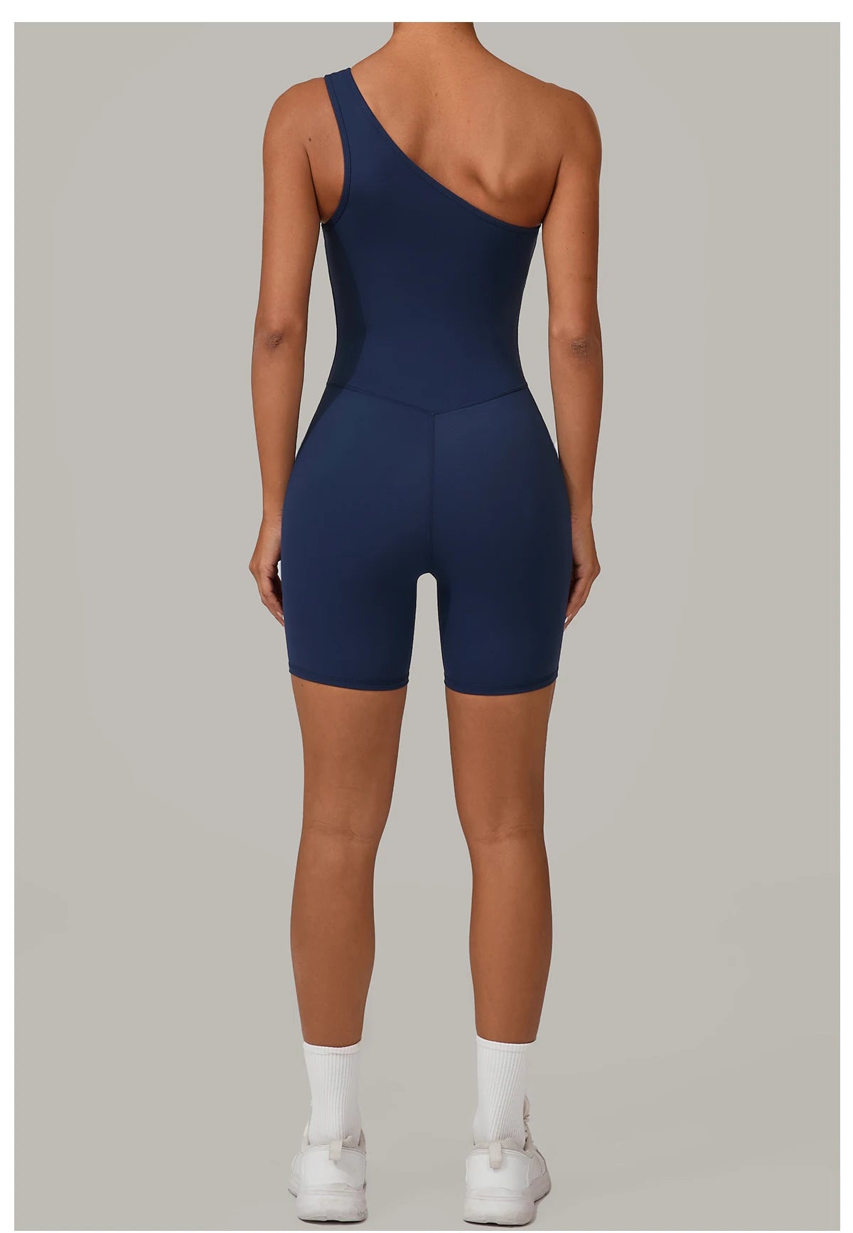 One Shoulder Women Sports Jumpsuit Sleeveless Yoga Rompers Backless Sportswear Women Workout One Piece Bodysuits Female