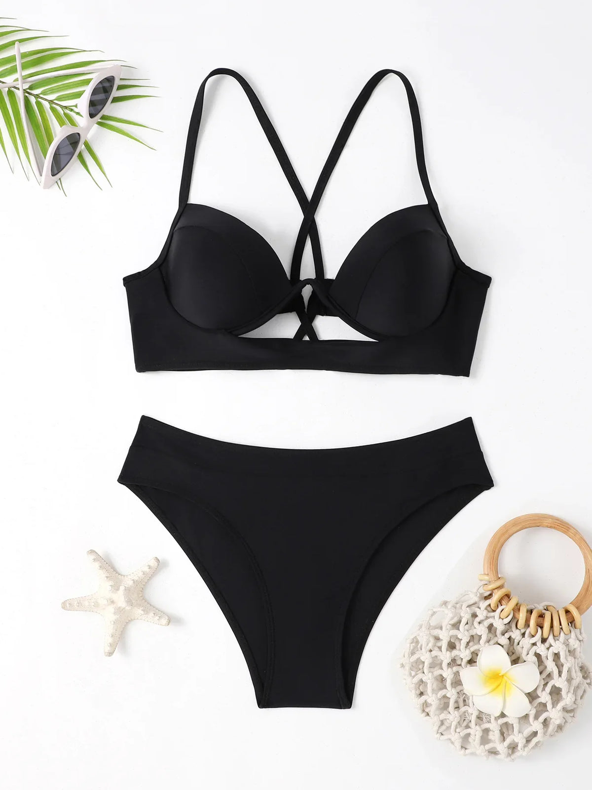 New Leopard Push Up Bikini 2026 Brazilian Biquini High Waist Thong Swimsuit Women Cut Out Bathing Suit Halter Swimwear Monokini