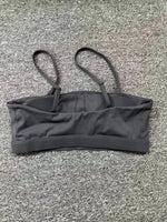 Women Yoga Bra Removable Shoulder Strap Anti-Slip Bra Wrap Chest Dual-Use Sports Yoga Wear Outside Running Fitness Top
